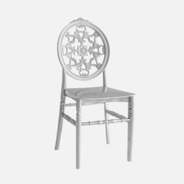 chaise en plastique argenté nozzero fabriquée en turquie