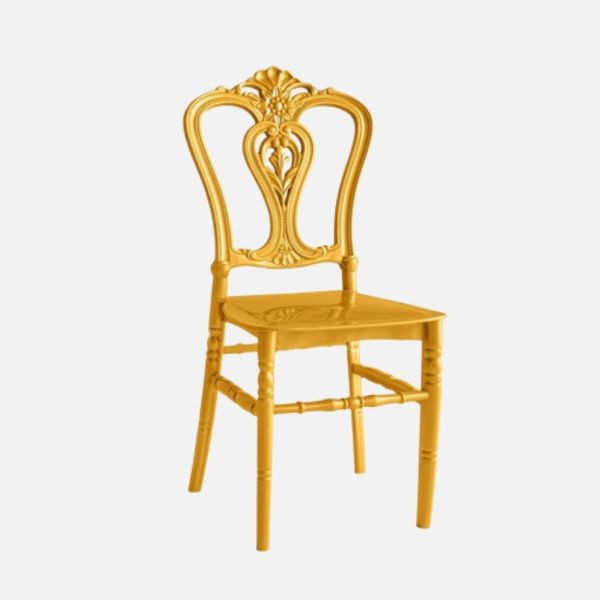 Chaise en plastique doré dilanos fabriquée en turquie