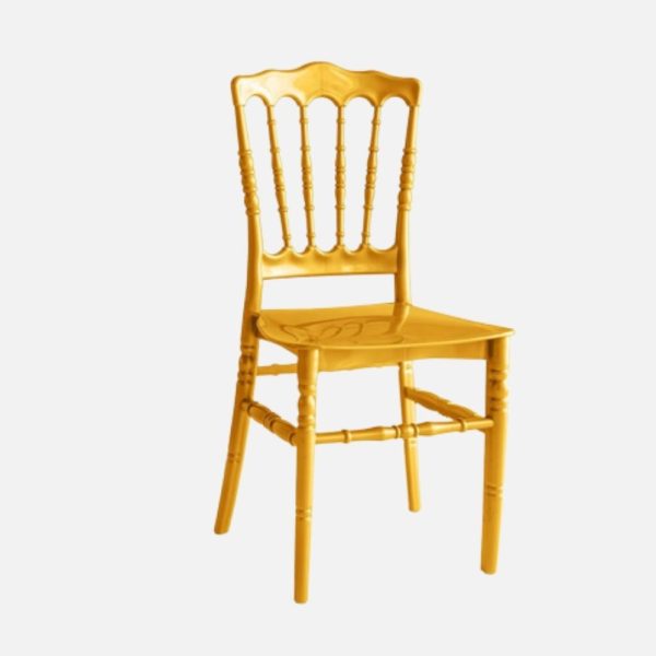 Chaise en plastique doré Napolyon fabriquée en Turquie